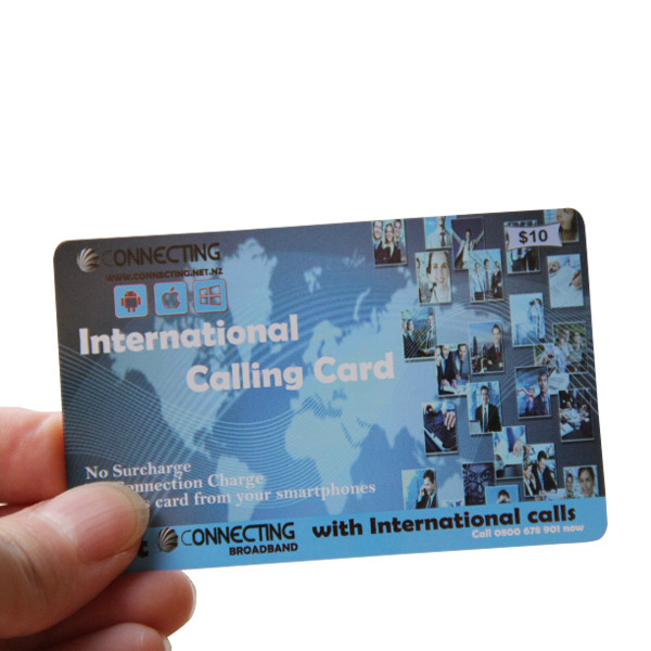 Prepaid scratch pvc calling card