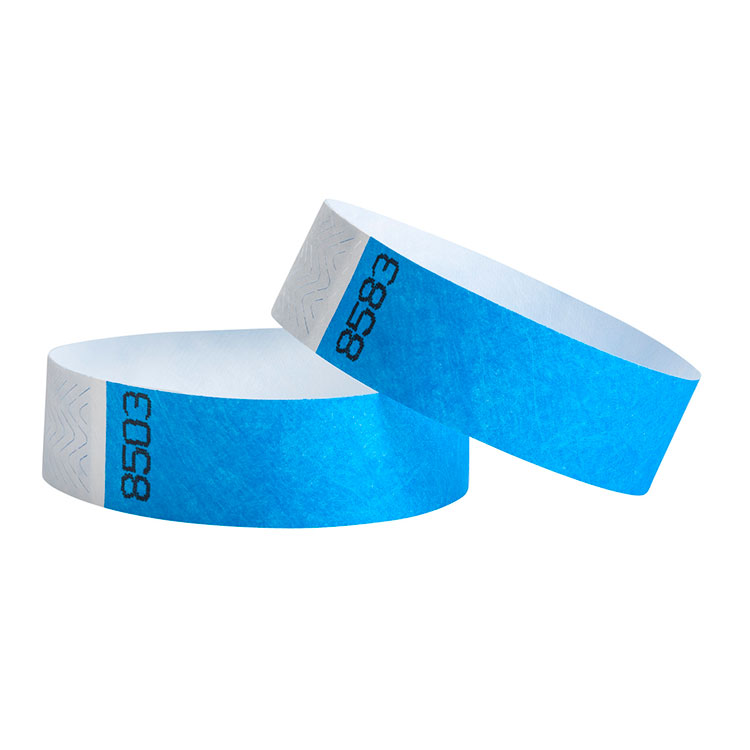 Disposable TYVEK Paper RFID Wristbands Tyvek Waterproof Adjustable Smart Bracelets