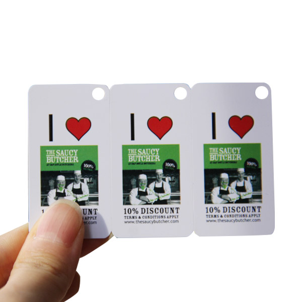 PVC 3-up Snap off card