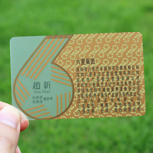 Transparent Material clear PVC card