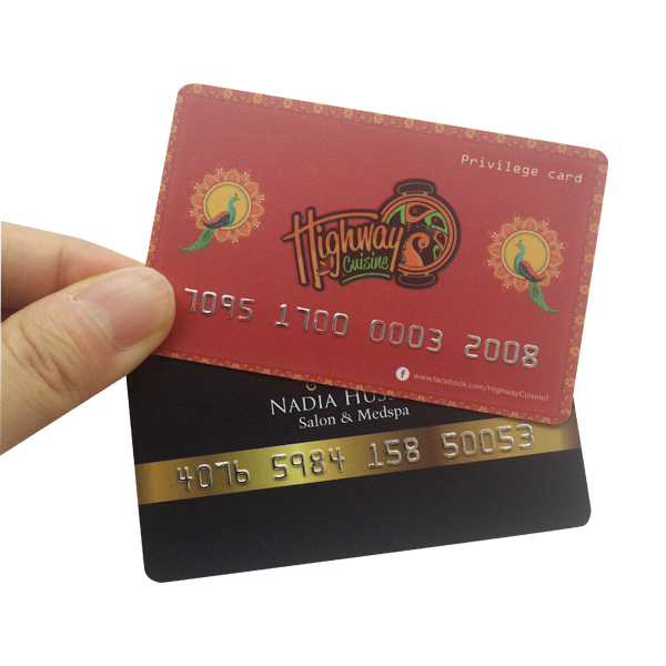 Standard size plastic membership cards