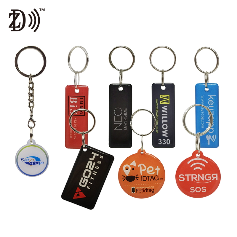 RFID 13.56MHZ NTAG213 Smart Keytag Keychain NFC Tags RFID Epoxy Mini Card