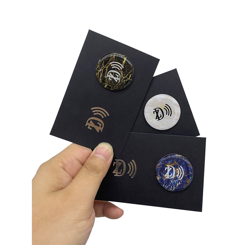 Custom Anti-metal Social Media Epoxy Self-Adhesive NFC Sticker