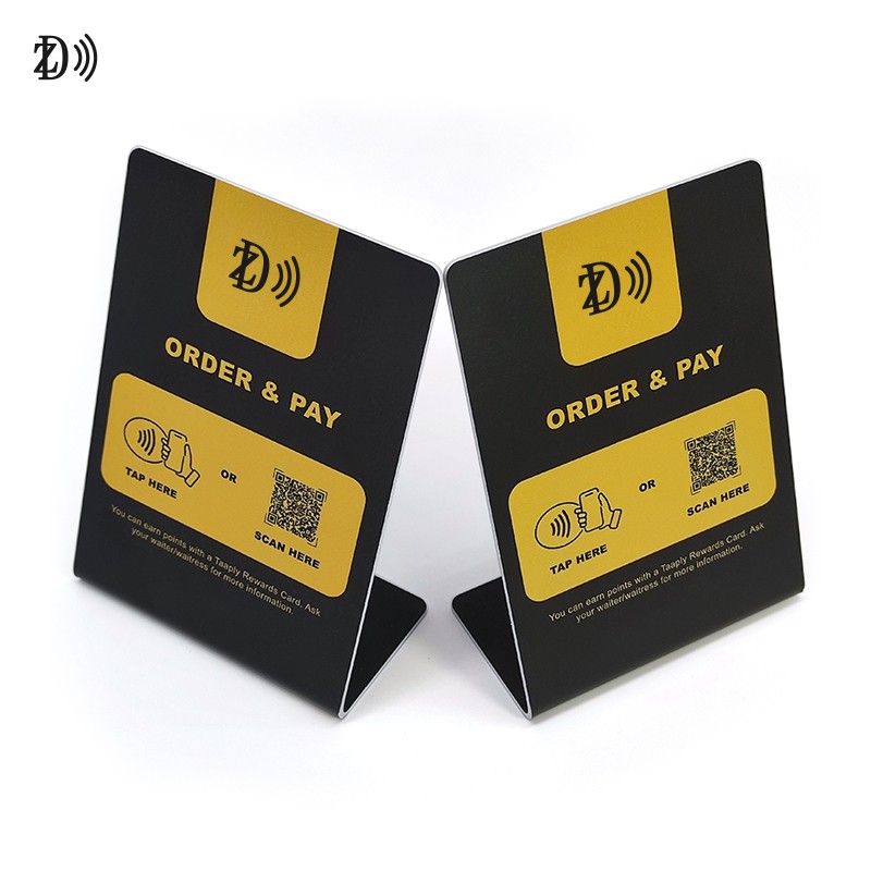 Customized NFC RFID Stand Tag Restaurant Price Table Tag Google Review RFID Stand