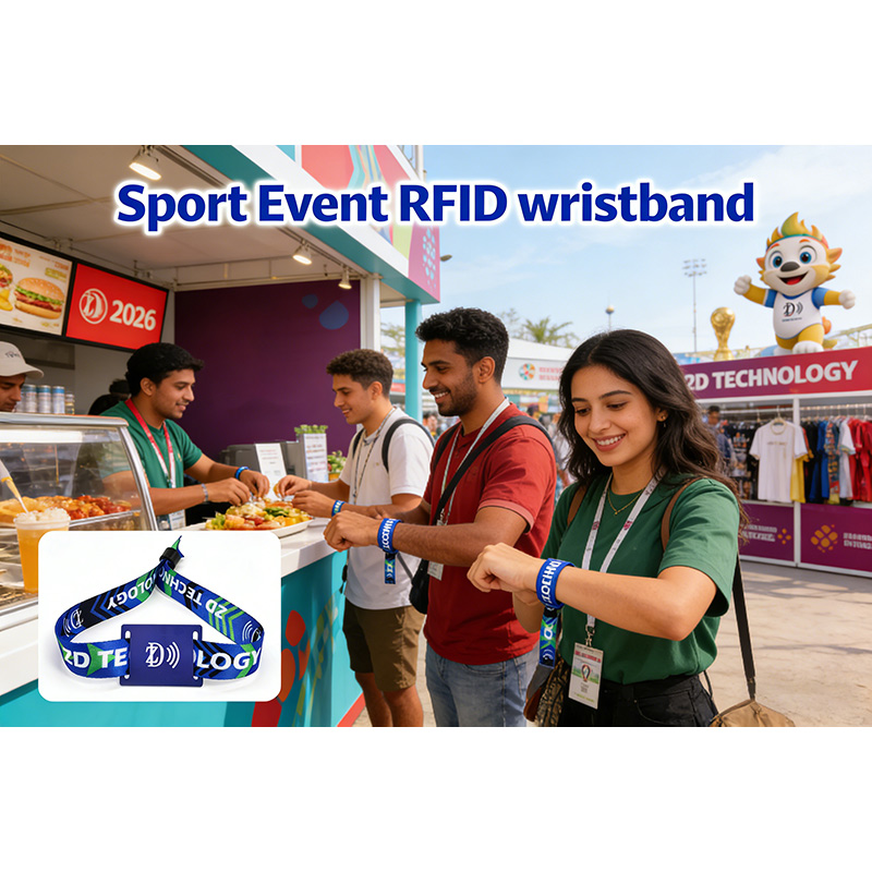 Sport event RFID woven wristband