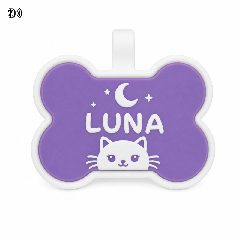 Bone Shape NFC Silicone Dog Tag �C Custom Smart Pet ID Tag